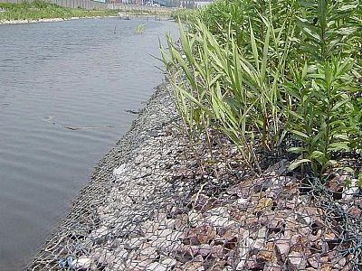 生態格賓籠在亦莊新城濱河森林公園工程